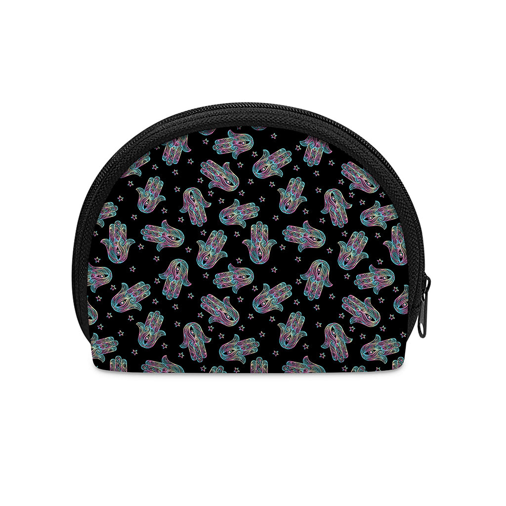 Colorful Hamsa Hand Print Coin Purse