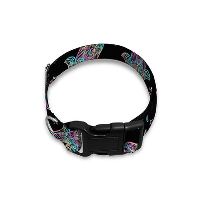 Colorful Hamsa Hand Print Dog Collar
