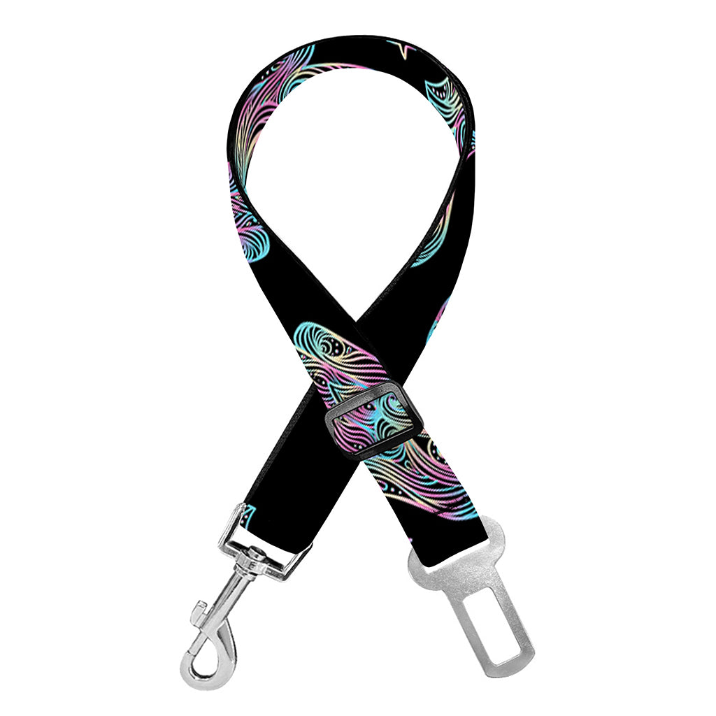 Colorful Hamsa Hand Print Dog Seat Belt