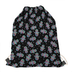 Colorful Hamsa Hand Print Drawstring Bag
