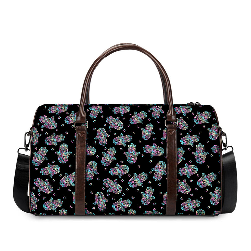 Colorful Hamsa Hand Print Duffle Bag
