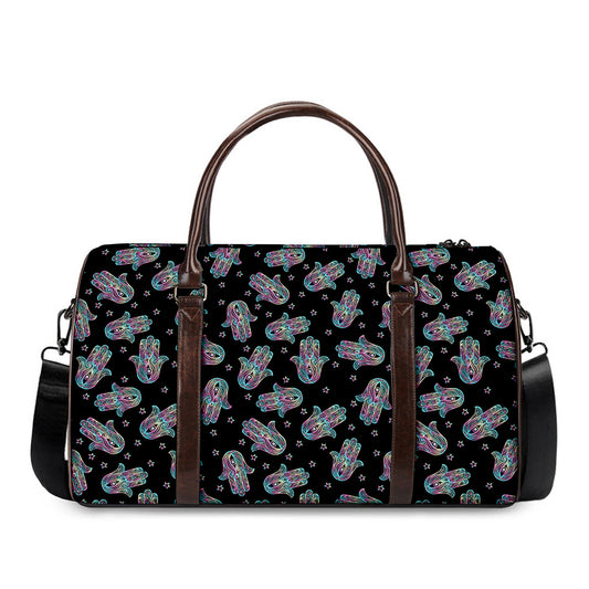 Colorful Hamsa Hand Print Duffle Bag
