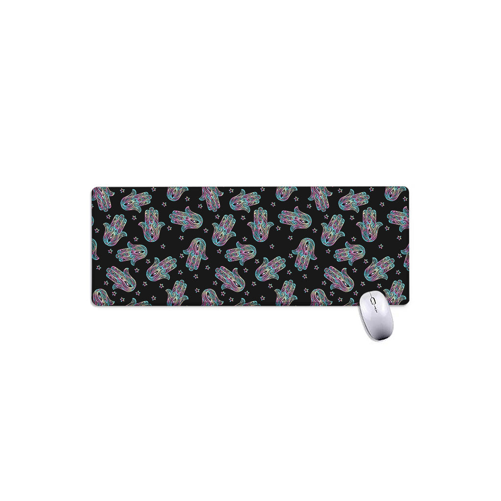 Colorful Hamsa Hand Print Extended Mouse Pad
