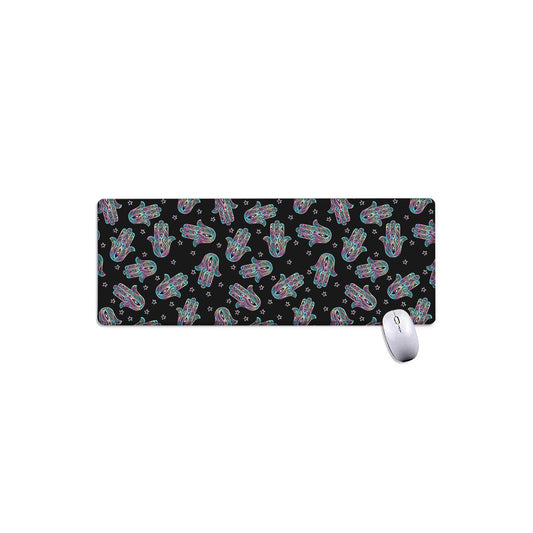 Colorful Hamsa Hand Print Extended Mouse Pad