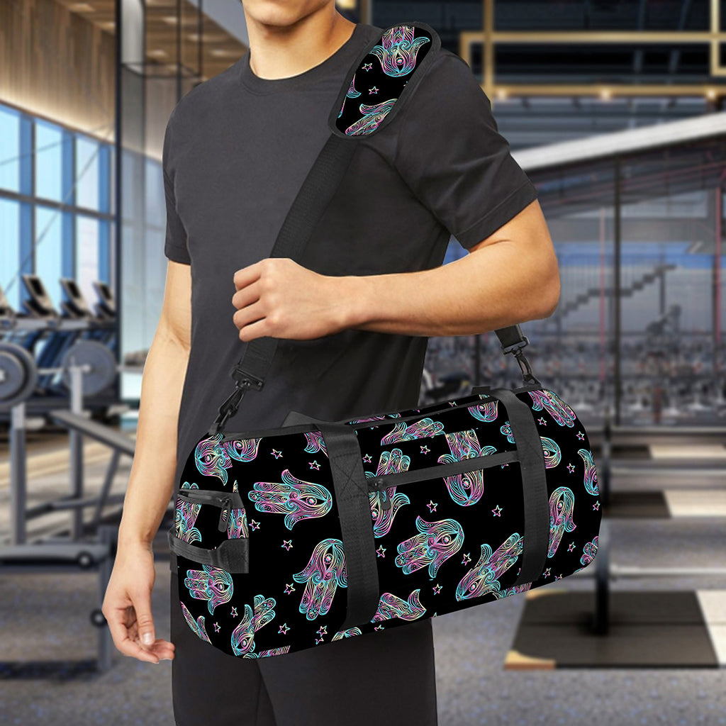 Colorful Hamsa Hand Print Gym Bag