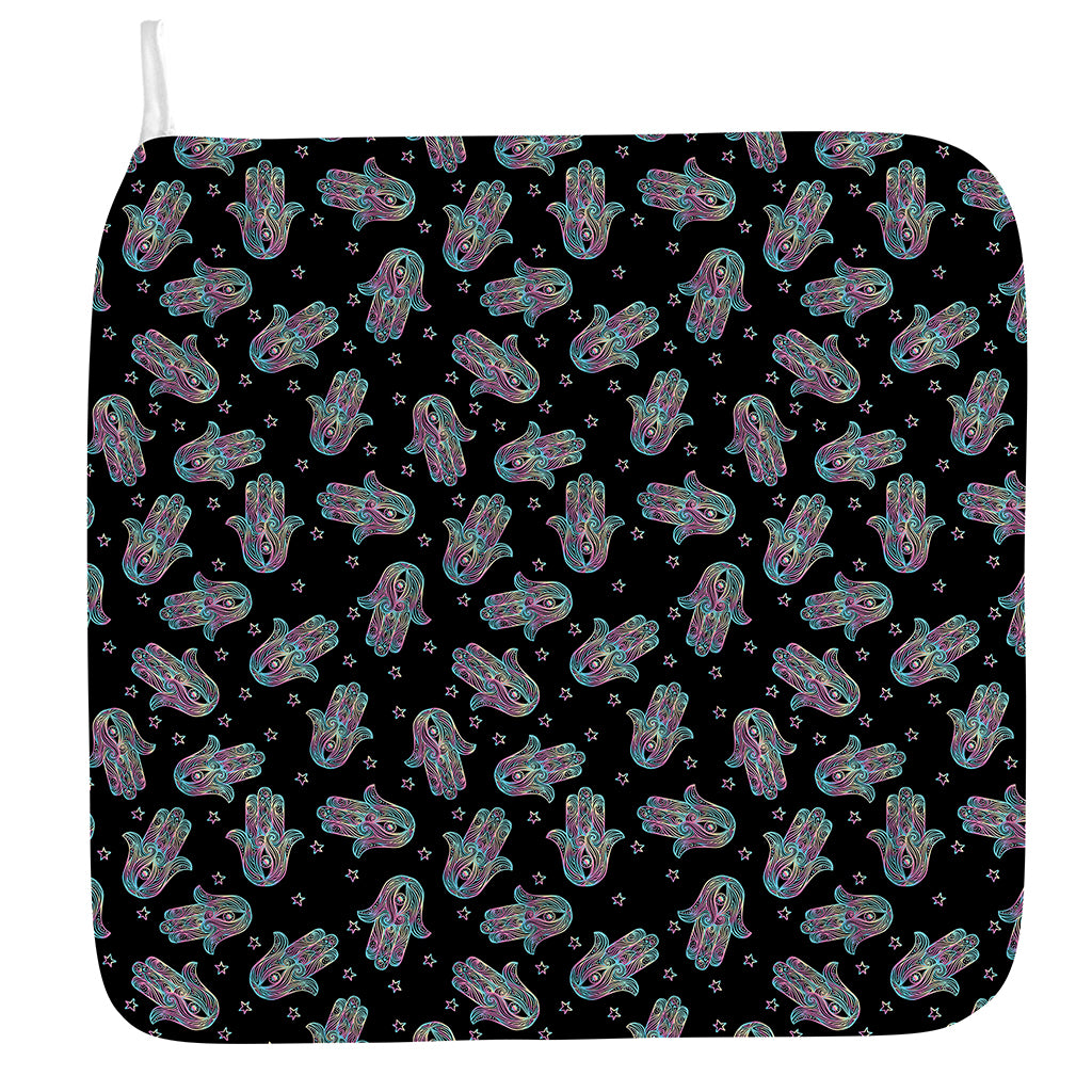 Colorful Hamsa Hand Print Hand Towel