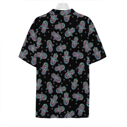 Colorful Hamsa Hand Print Hawaiian Shirt