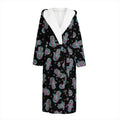 Colorful Hamsa Hand Print Hooded Bathrobe