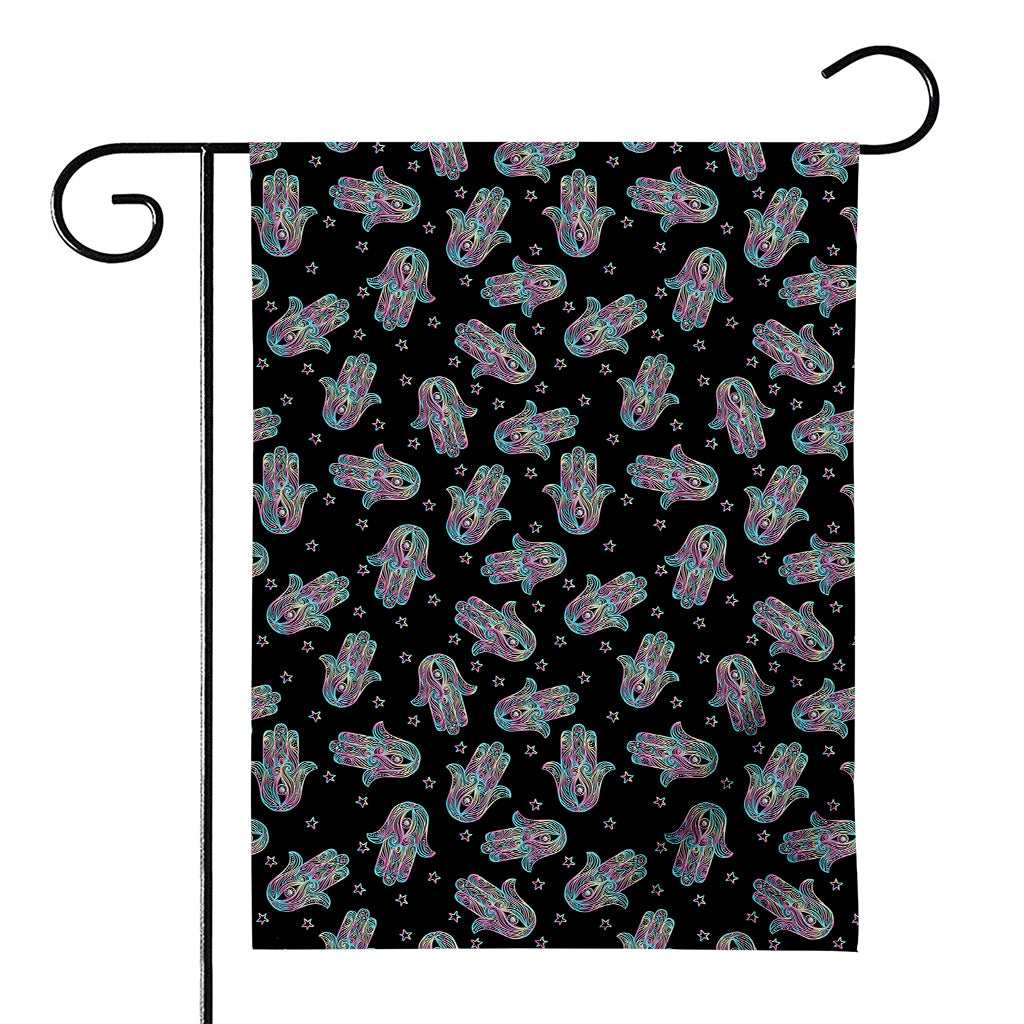 Colorful Hamsa Hand Print House Flag