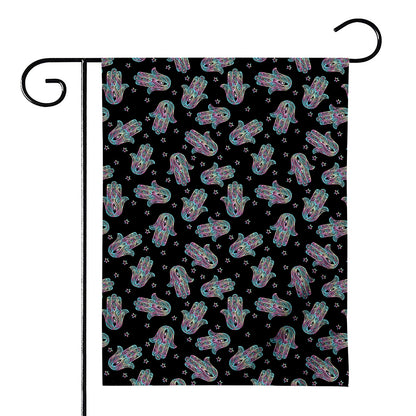 Colorful Hamsa Hand Print House Flag