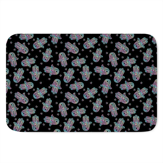 Colorful Hamsa Hand Print Indoor Door Mat