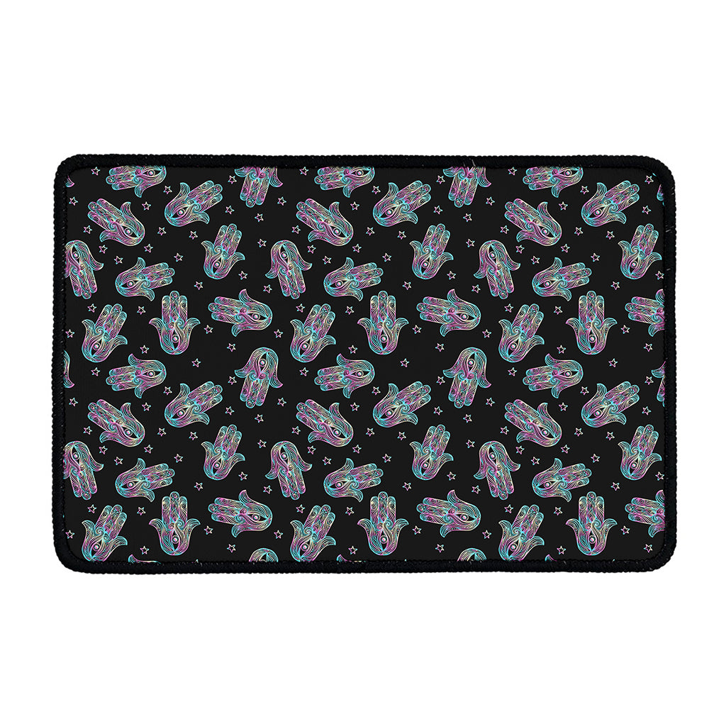 Colorful Hamsa Hand Print Kitchen Mat