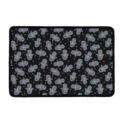 Colorful Hamsa Hand Print Kitchen Mat