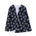 Colorful Hamsa Hand Print Long Sleeve Short Coat