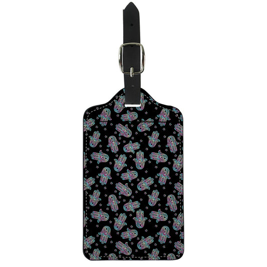 Colorful Hamsa Hand Print Luggage Tag