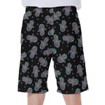 Colorful Hamsa Hand Print Men's Beach Shorts