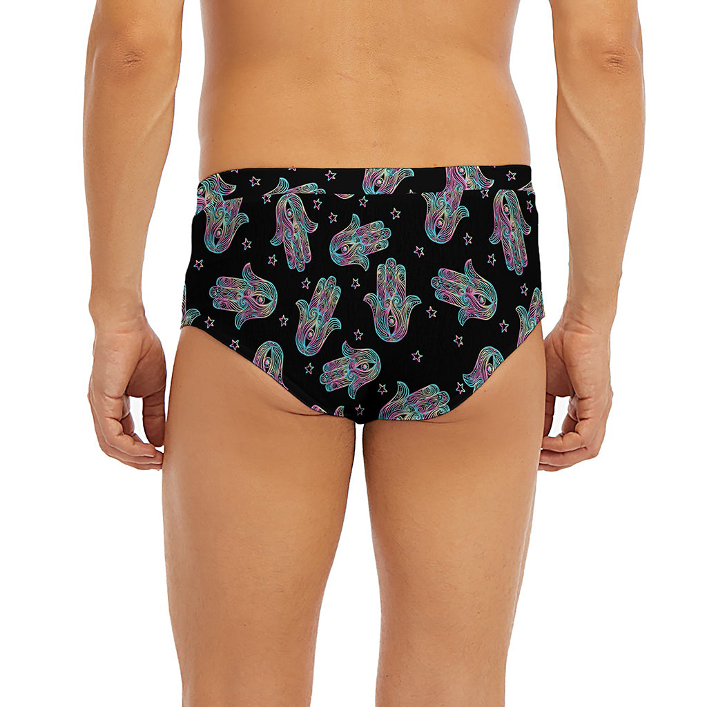 Colorful Hamsa Hand Print Men's Briefs