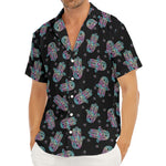 Colorful Hamsa Hand Print Men's Deep V-Neck Shirt