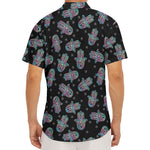 Colorful Hamsa Hand Print Men's Deep V-Neck Shirt