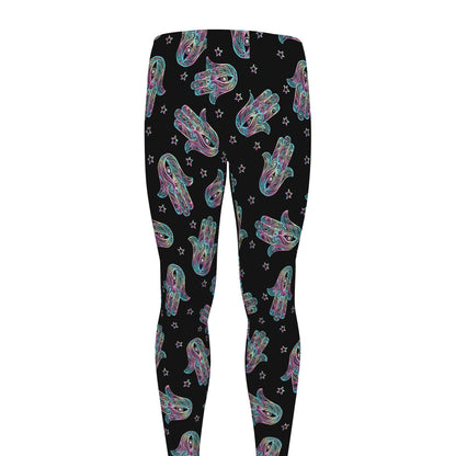 Colorful Hamsa Hand Print Men's leggings