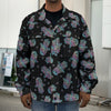 Colorful Hamsa Hand Print Men's Shirt Jacket