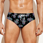 Colorful Hamsa Hand Print Men's Swim Briefs