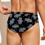 Colorful Hamsa Hand Print Men's Swim Briefs