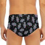 Colorful Hamsa Hand Print Men's Triangle Swim Briefs