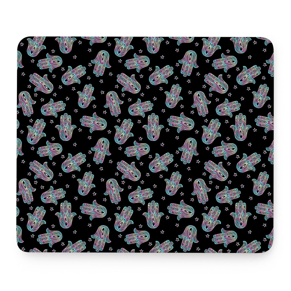 Colorful Hamsa Hand Print Mouse Pad