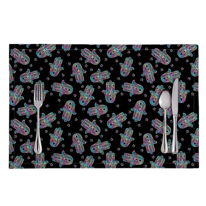 Colorful Hamsa Hand Print Placemat