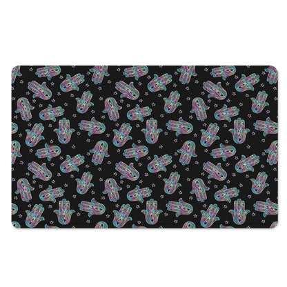 Colorful Hamsa Hand Print Polyester Doormat
