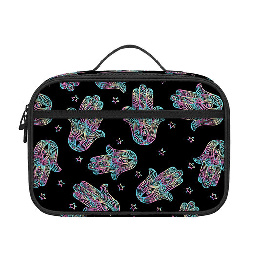 Colorful Hamsa Hand Print Portable Lunch Bag