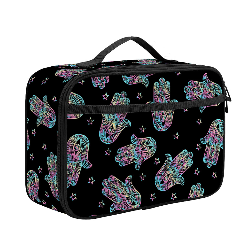 Colorful Hamsa Hand Print Portable Lunch Bag