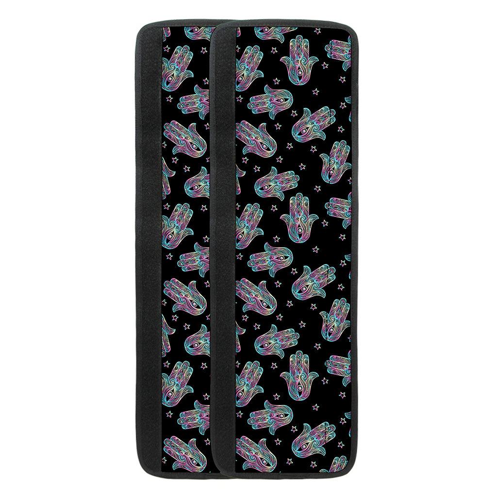 Colorful Hamsa Hand Print Refrigerator Handle Covers