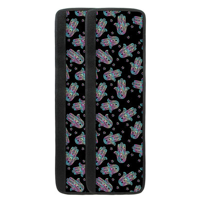 Colorful Hamsa Hand Print Refrigerator Handle Covers