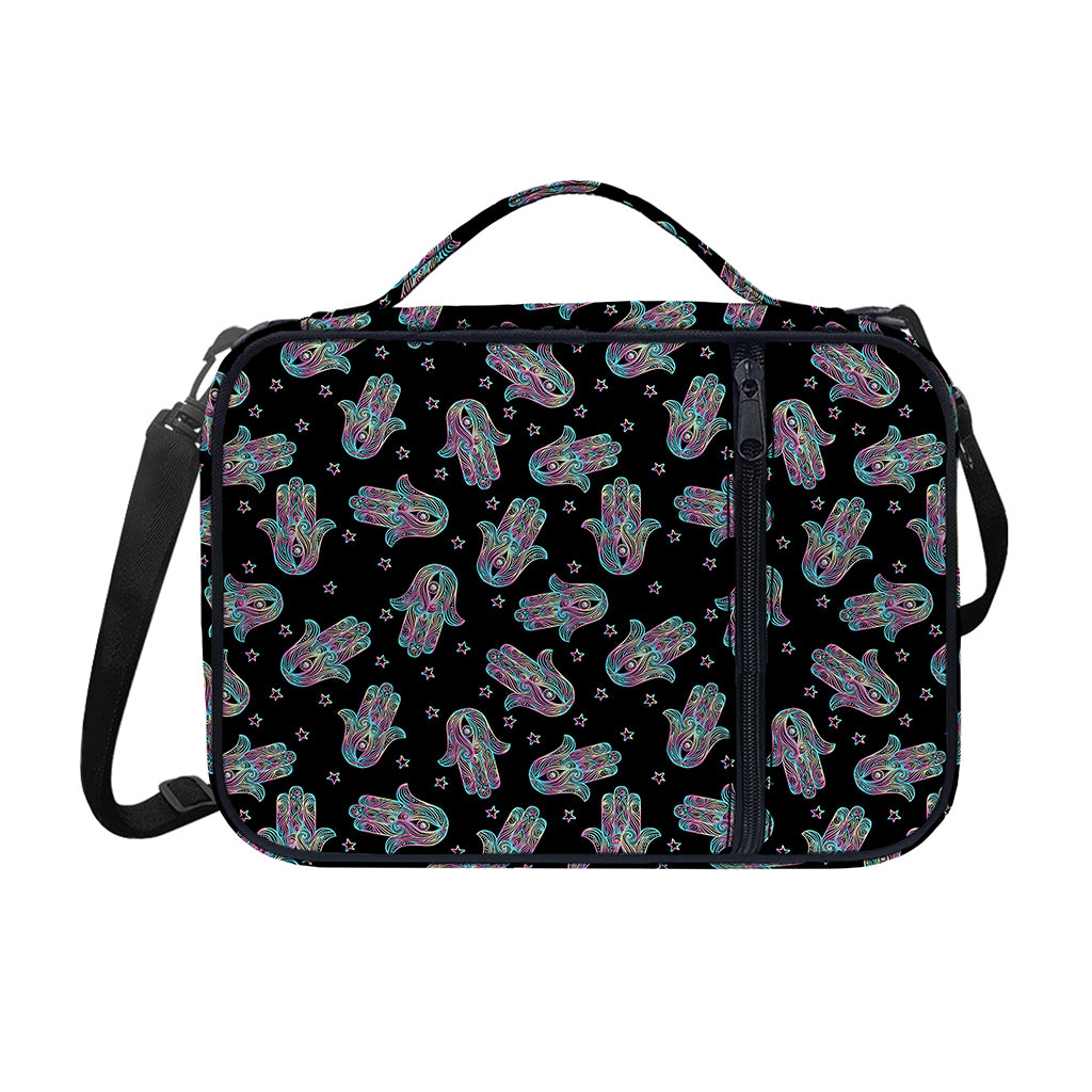 Colorful Hamsa Hand Print Shoulder Strap Bible Bag