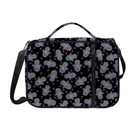Colorful Hamsa Hand Print Shoulder Strap Bible Bag