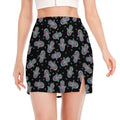 Colorful Hamsa Hand Print Side Slit Mini Skirt