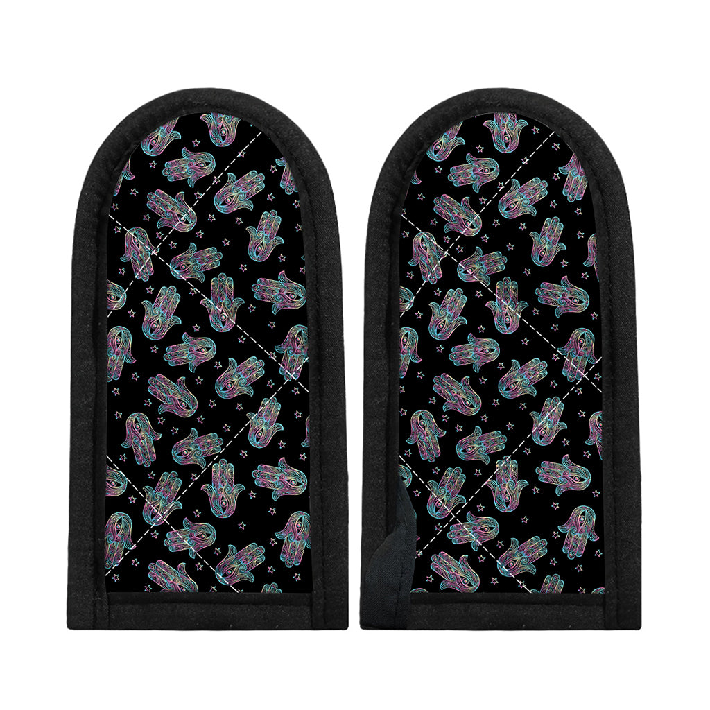 Colorful Hamsa Hand Print Skillet Handle Cover