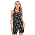 Colorful Hamsa Hand Print Sleeveless One Piece Swimsuit