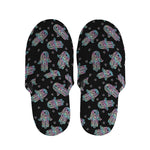Colorful Hamsa Hand Print Slippers