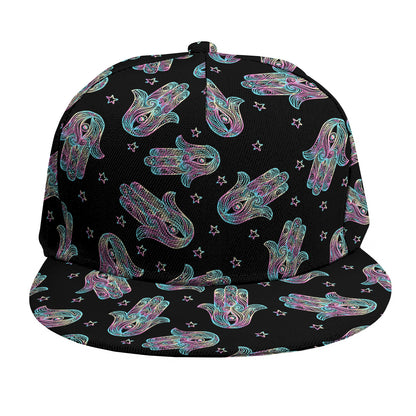 Colorful Hamsa Hand Print Snapback Cap