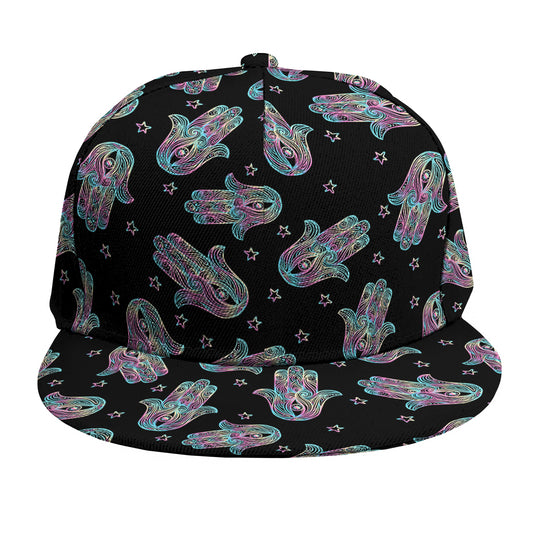 Colorful Hamsa Hand Print Snapback Cap