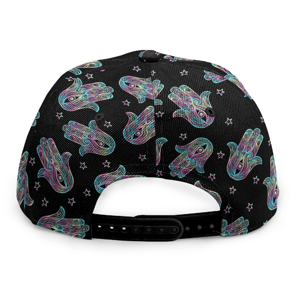 Colorful Hamsa Hand Print Snapback Cap