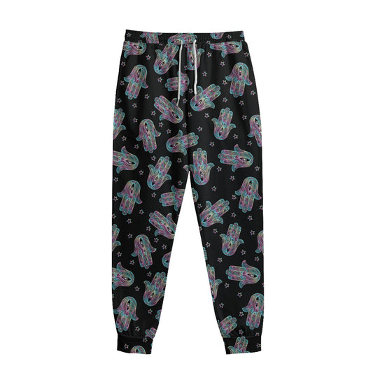Colorful Hamsa Hand Print Sweatpants