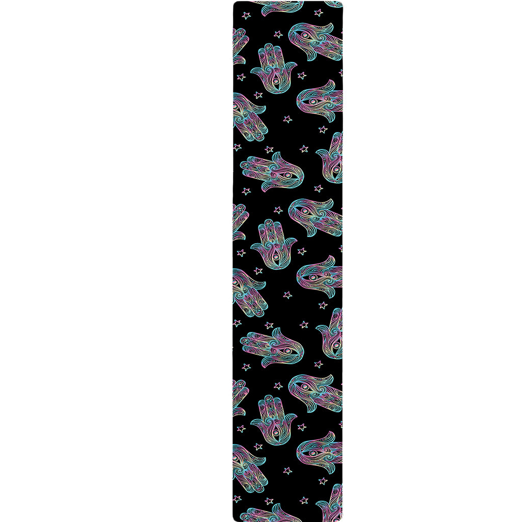 Colorful Hamsa Hand Print Table Runner