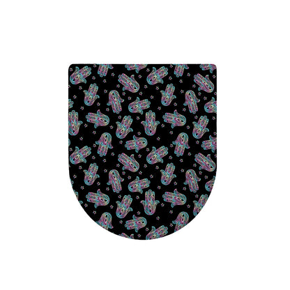 Colorful Hamsa Hand Print Toilet Lid Cover