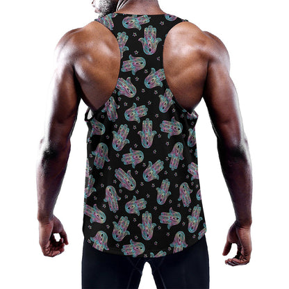 Colorful Hamsa Hand Print Training Tank Top
