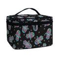 Colorful Hamsa Hand Print Travel Makeup Bag