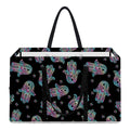 Colorful Hamsa Hand Print Utility Tote Bag